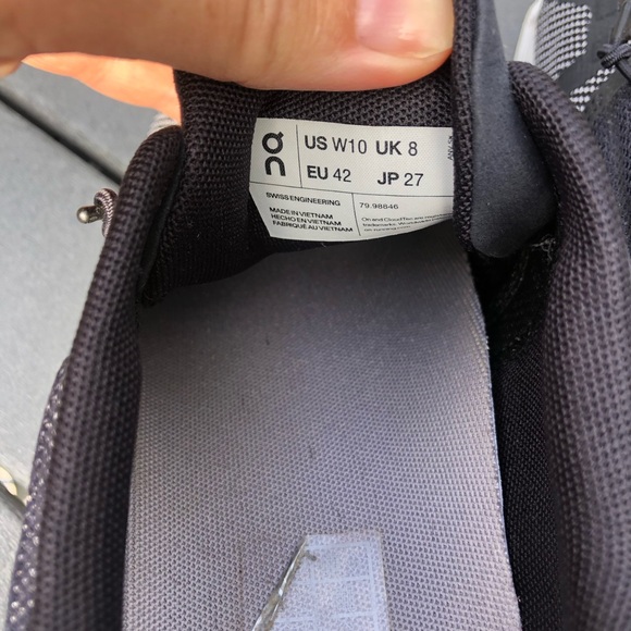 SOLD On Running Cloud 5 Charcoal Athletic Shoes like new - Picture 8 of 9